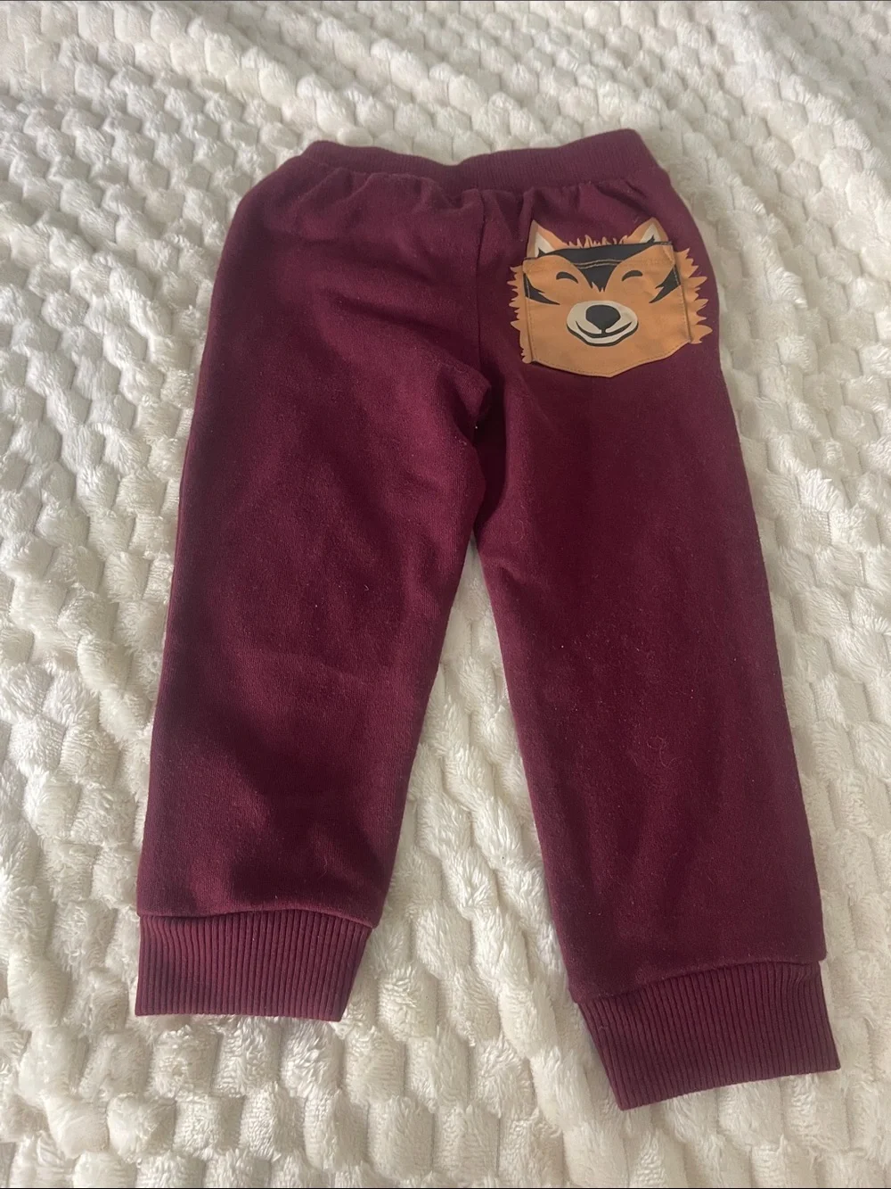 The Children's Place Maroon Jogger Sweatpants with White Drawstring